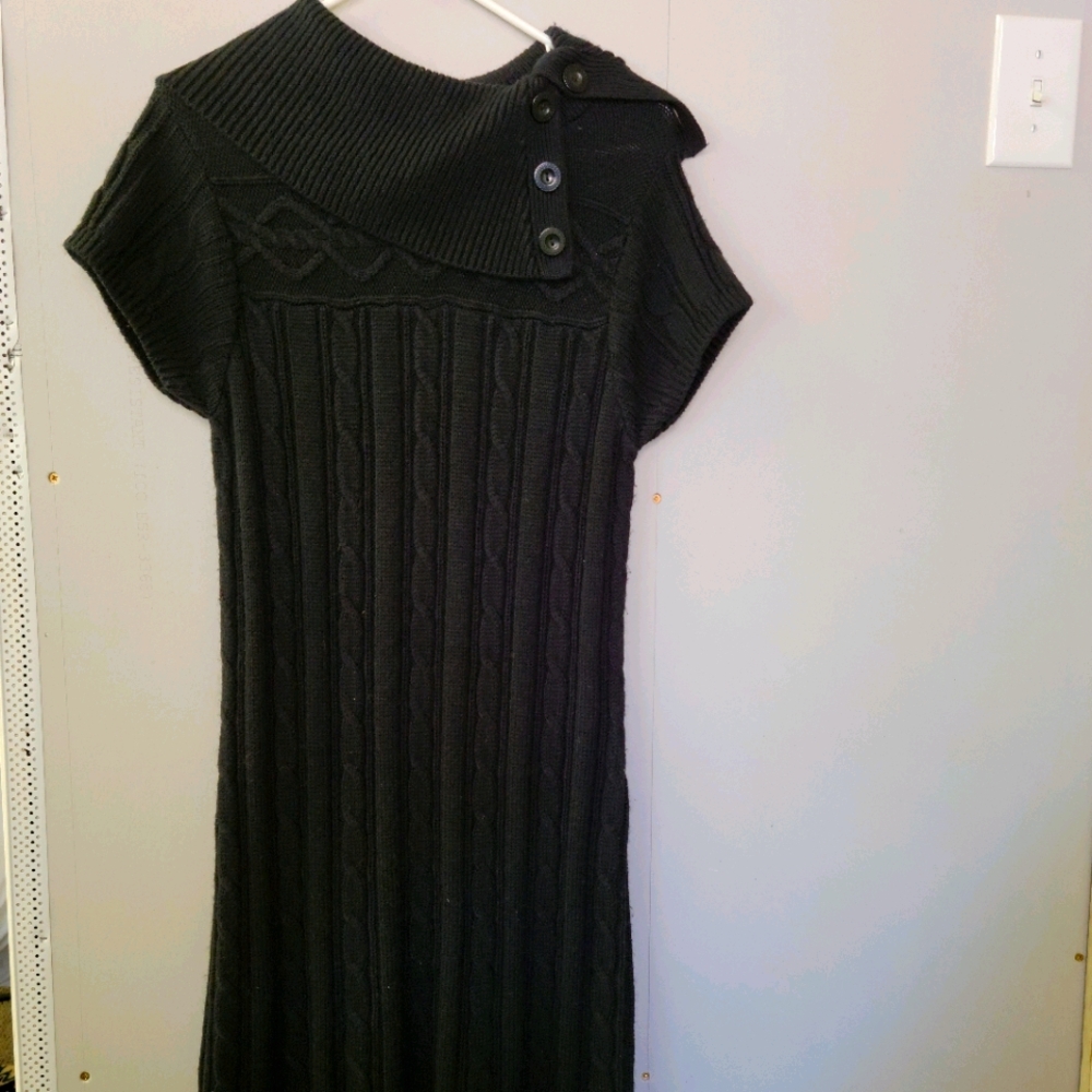 Sweater dress midi black